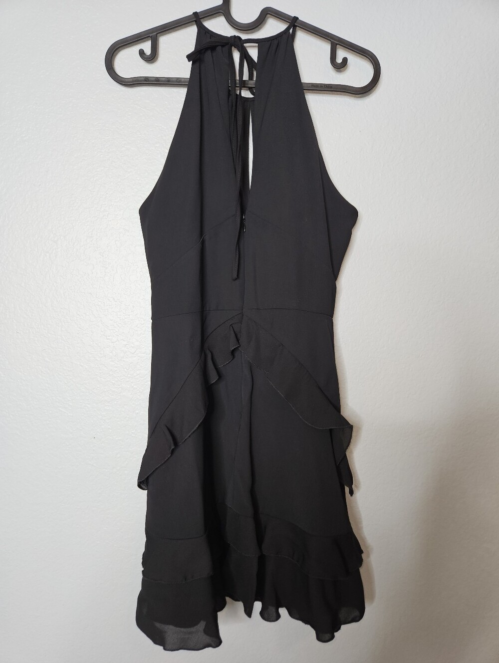 Parker NEW Phoenix Combo Ruffle Dress Black Size 0 - Picture 10 of 11